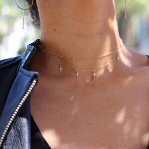 Multilayer  festival crystal necklace jewelry